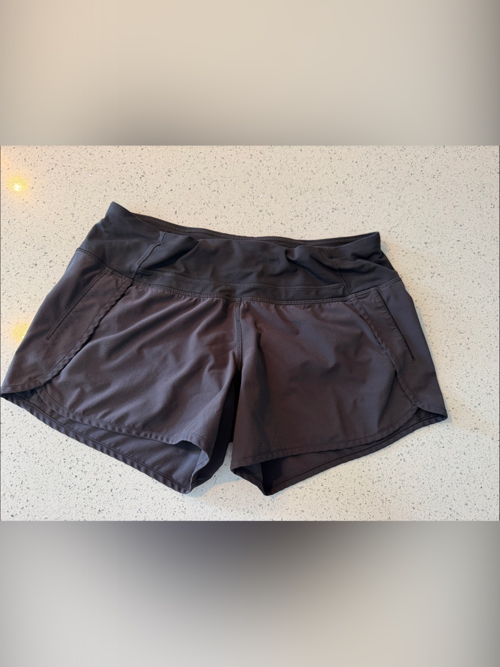 lululemon athletica Men's Black Running Shorts